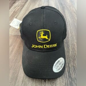 John Deere Black Hat with Yellow Logo
